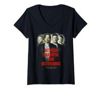 Donna Supernatural Sam Dean Crowley Castiel Between Darkness Maglietta con Collo a V