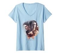 Donna Supernatural Sam Dean Crowley Circle Maglietta con Collo a V