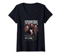 Donna Supernatural The Family Buisness Halloween Maglietta con Collo a V