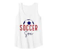 Donna Supporto per Pallone da Calcio Vintage Soccer Son Soccer Boy Family Canotta