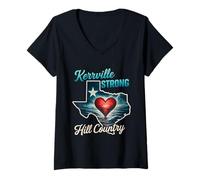 Donna Supporto Texas Strong Kerrville Strong Hill Country Texas Maglietta con Collo a V