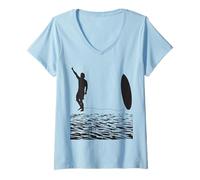 Donna Surf Gabriel Medina Surfer Spiaggia Surf Tavola da surf Surfer Maglietta con Collo a V