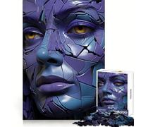 Donna surreale viola, puzzle da 1000 pezzi per adolescenti, gioco di logica, giocattolo semplice e divertente, taglio preciso, Babbo Natale, desiderio, scegli 38x52cm