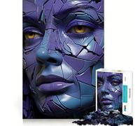 Donna surreale viola, puzzle da 1000 pezzi per adolescenti, gioco di logica, giocattolo semplice e divertente, taglio preciso, Babbo Natale, desiderio, scegli 38x52cm
