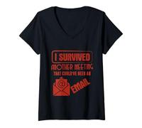 Donna Survived Another Meeting That Could’ve Been An Email Office Maglietta con Collo a V