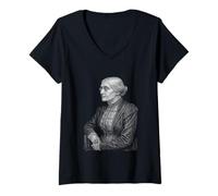 Donna Susan B. Anthony - Social Reformer, Women's Rights Activist Maglietta con Collo a V