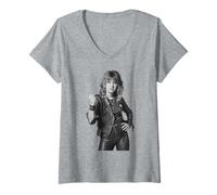 Donna Suzi Quatro Stumblin nel cantante di Allan Ballard Maglietta con Collo a V