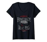 Donna Sweeney Todd Homemade Meat Pies Maglietta con Collo a V