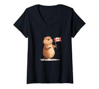 Donna Sweet Canada Beaver Costume per Adulti e Bambini Maglietta con Collo a V