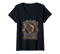 Donna Sweet Home Alabama Biker 1974 Skull Vintage Maglietta con Collo a V