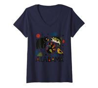 Donna Sweet Home Arte Popolare dell'Alabama Maglietta con Collo a V