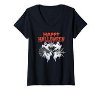 Donna Sweet Spirit Halloween Creepy Ghost & Ghosts Outfit Maglietta con Collo a V