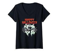 Donna Sweet Spirit Halloween Creepy Ghost & Ghosts Outfit Maglietta con Collo a V