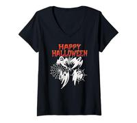 Donna Sweet Spirit Halloween Creepy Ghost & Ghosts Outfit Maglietta con Collo a V