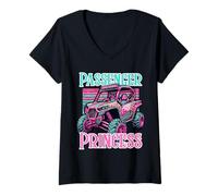 Donna SXS UTV Principessa Passeggero Fuoristrada Avvent Maglietta con Collo a V