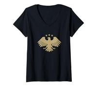 Donna Syrian National Emblem | New Visual Identity of Syria Maglietta con Collo a V