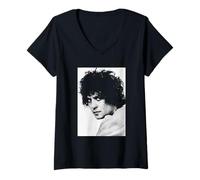 Donna T Rex Singer Marc Bolan 1971 Studio Foto Maglietta con Collo a V