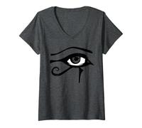 Donna T-Shirt con Simbolo Egiziano dell'occhio di Horus Maglietta con Collo a V