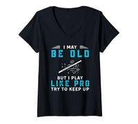 Donna T-shirt divertente con flauto | prova a tenere il passo design Maglietta con Collo a V