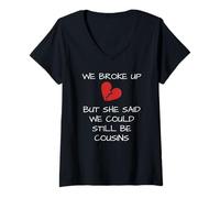 Donna T-Shirt Divertente Redneck White Trash We Broke Up Maglietta con Collo a V