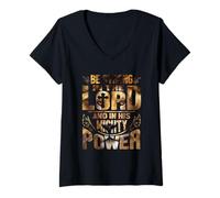 Donna T-Shirt Jesus is My Superhero Maglietta con Collo a V