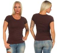 Donna T-Shirt Lungo Camicia Base Elasticizzato Scollo A V Sottile Aderente Sexy
