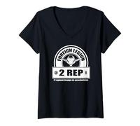 Donna T-Shirt Paracadutista della Legione Straniera Francese - 2 Rep Maglietta con Collo a V