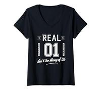 Donna T-Shirt Real One da Uomo Hip Hop Sports Jersey Dope Maglietta con Collo a V