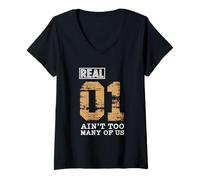 Donna T-Shirt Real One da Uomo Hip Hop Sports Jersey Dope Maglietta con Collo a V