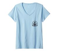 Donna T-Shirt Tascabile Camino de Santiago da Donna Pilgrim Buen Maglietta con Collo a V