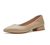 Donna Tacchi Alti a Punta Temperamento Francese Mocassini Fondo Piatto Confortevole Versatile Retro Pendolarismo Professionale Colloquio Scarpe da Lavoro Marrone 36
