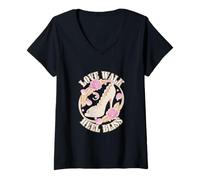 Donna Tacchi Alti Amore Camminare Tacco Bliss Spose Amanti della Moda Maglietta con Collo a V