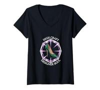 Donna Tacchi Alti Designer Artigianato Soul Elite Amanti della Moda Maglietta con Collo a V