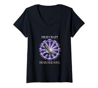 Donna Tacchi Alti Designer Artigianato Soul Elite Amanti della Moda Maglietta con Collo a V
