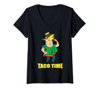 Donna Taco Time Divertente Donald Trump Cinco De Mayo Taco Amante Maglietta con Collo a V