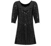 Donna Taglie Forti 3/4 Grembiule Manica Tunica Gitano Lucido Strass Top a Pois
