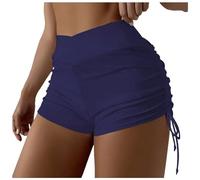 Donna Taglie Forti Tinta unita e Stampato Vita Alta Brasiliano Bikini Costume Da Bagno Slip Moda Spiaggia Brasiliano Bikini Pantaloni Laterali Da Legare Tanga Bagno Sport Yoga Shorts Gonna Pantaloni