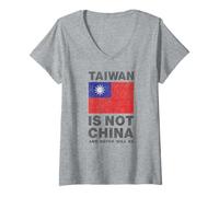 Donna Taiwan Non È LA Cina, Partito Comunista Anticinese, XI Jinping Maglietta con Collo a V