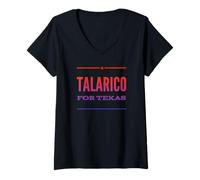 Donna Talarico per Il Texas, James Talarico per Il Senato Maglietta con Collo a V