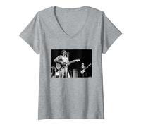 Donna Talking Heads David Byrne Paura della Musica David Corio Maglietta con Collo a V
