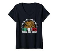 Donna Tamaulipas México Souvenir Mexicanos Al Grito Mexicans Maglietta con Collo a V