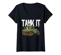 Donna Tank It Pinup Girl e Army Tank per Military Boy Maglietta con Collo a V