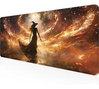 Donna Tappetino per Mouse da Gioco Grande Esteso 1000x500x3mm, XXL Waterproof Tappetino Gaming, Mouse Pad Giallo, Tappetini Gaming con Base in Gomma Antiscivolo per Ufficio, Regalo Uomini PjY2007 1-3