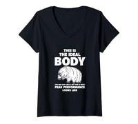 Donna Tardigrade Sarcasm Body Peak Performance Umorismo Natura Divertente Maglietta con Collo a V