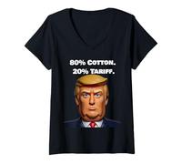 Donna Tariffa Donald Trump Maglietta con Collo a V