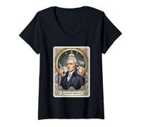 Donna Tarocchi di Alexander Hamilton Maglietta con Collo a V