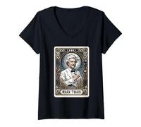 Donna Tarocchi Mark Twain Maglietta con Collo a V