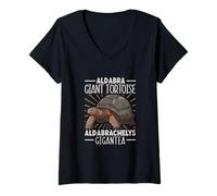 Donna Tartaruga Gigante di Aldabra Maglietta con Collo a V