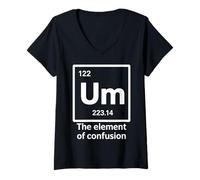 Donna Tavola Periodica Chimica Divertente Um Scienza Nerd Joke Maglietta con Collo a V