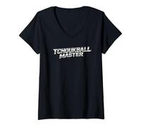 Donna Tchoukball Master del Giocatore di Sport di Squadra della Maglietta con Collo a V
